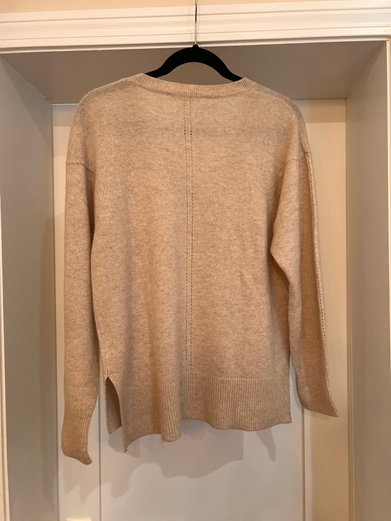 Frame Le Cashmere Sweater | Small | Oatmeal Heather - Picture 3 of 10